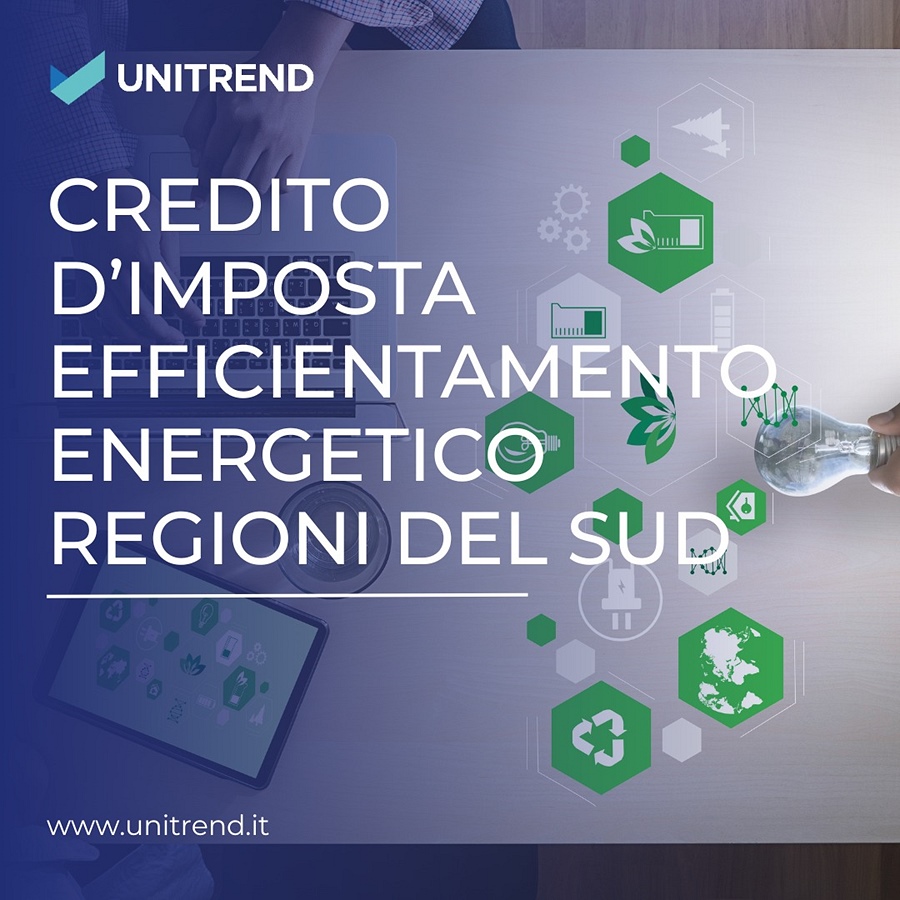 CREDITO D'IMPOSTA EFFICIENTAMENTO ENERGETICO - REGIONI DEL SUD